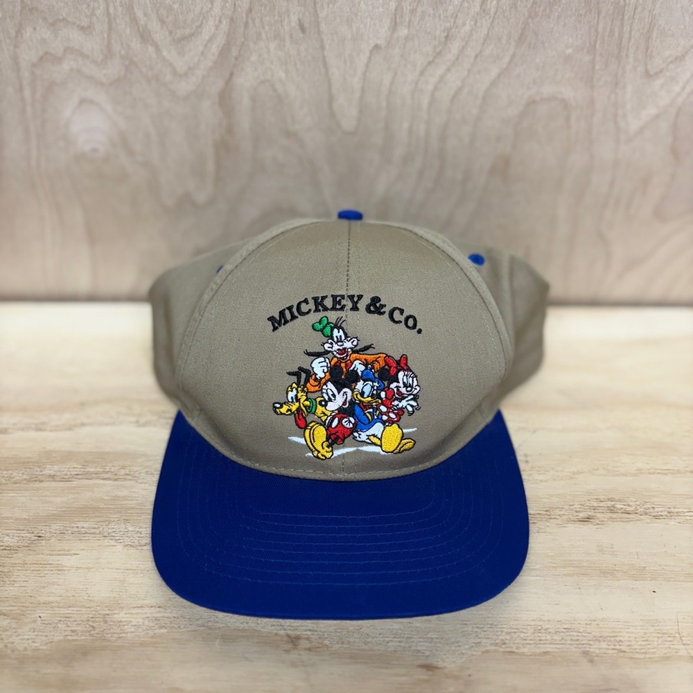 Mickey and Co. Vintage Mickey Mouse Tan and Blue Cap